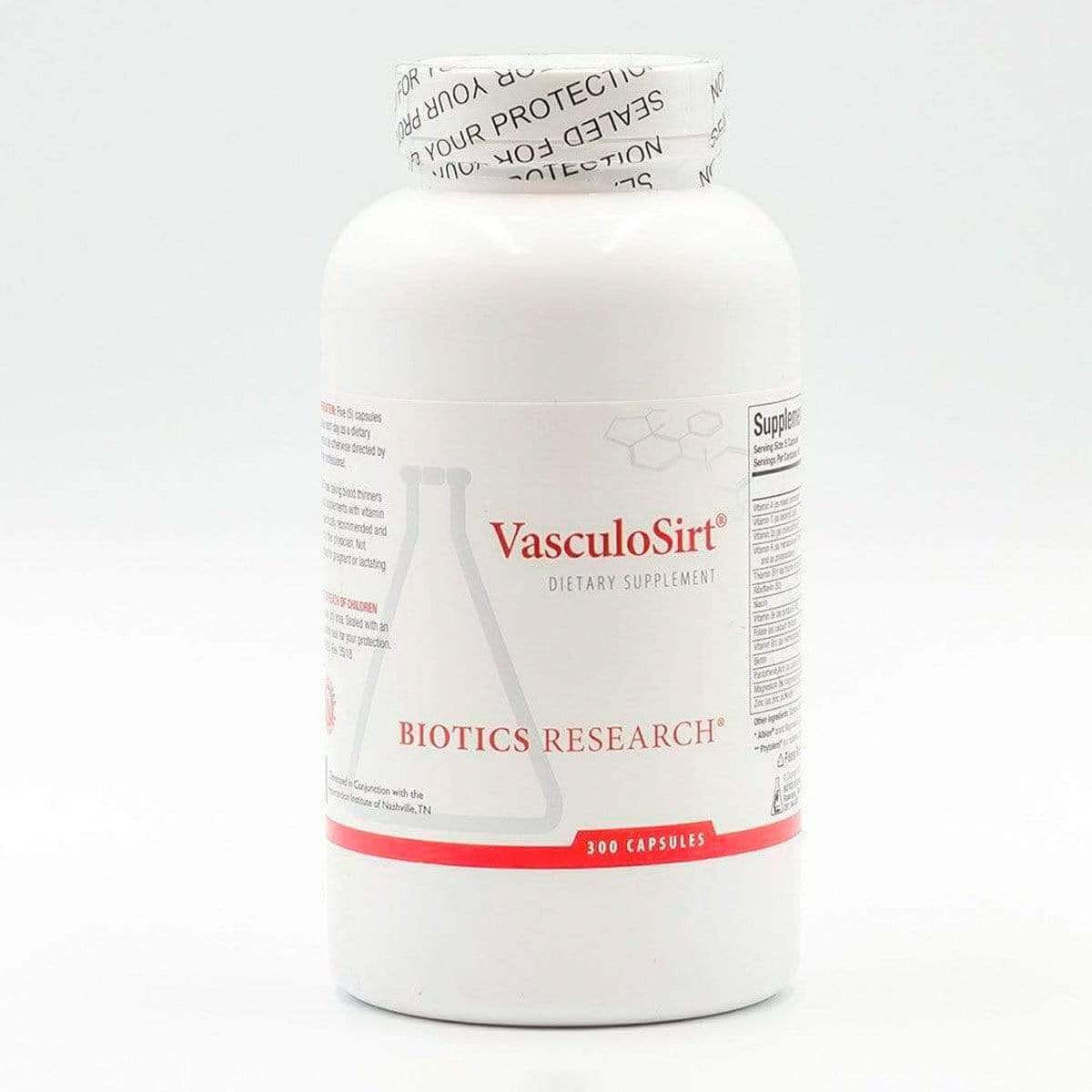 VasculoSirt - 300 Capsules Biotics Research Supplement - Conners Clinic