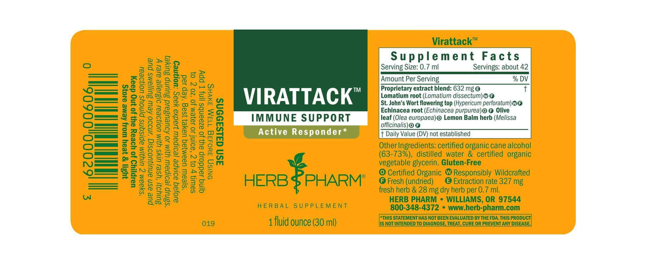 Virattack - 4 oz dropper Herb Pharm Supplement - Conners Clinic