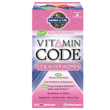 Vitamin Code 50 & Wiser Women 120 vcaps * Garden of Life Supplement - Conners Clinic