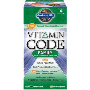 Vitamin Code Family Multi 120 vcaps * Garden of Life Supplement - Conners Clinic