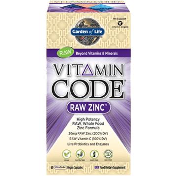 Vitamin Code RAW Zinc 60 vcaps * Garden of Life Supplement - Conners Clinic