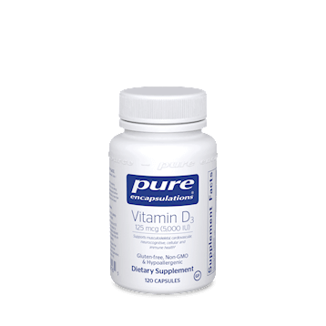Vitamin D3 5000 IU 120 vcaps * Pure Encapsulations Supplement - Conners Clinic