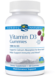 Vitamin D3 Gummies 60 Gummies Nordic Naturals Supplement - Conners Clinic