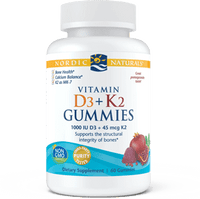 Thumbnail for Vitamin D3+K2 Gummies Pomegranate 60 Gummies Nordic Naturals Supplement - Conners Clinic