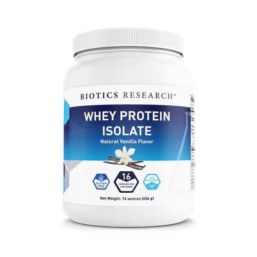 WHEY PROTEIN-VANILLA (16OZ) Biotics Research Supplement - Conners Clinic