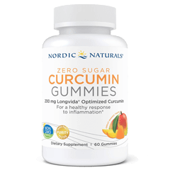 Zero Sugar Curcumin Gummies 60 Gummies Nordic Naturals Supplement - Conners Clinic