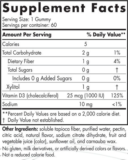 Zero Sugar Vitamin D3 Gummies 60 Gummies Nordic Naturals Supplement - Conners Clinic