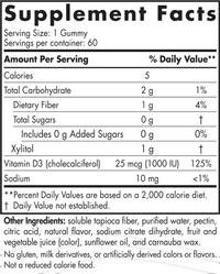 Thumbnail for Zero Sugar Vitamin D3 Gummies 60 Gummies Nordic Naturals Supplement - Conners Clinic