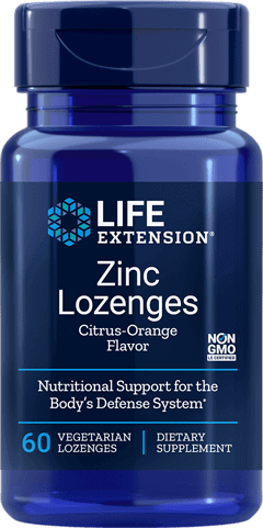 Zinc Lozenges Citrus-Orange Flavor 60 Lozenges Life Extension - Conners Clinic