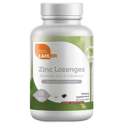 Zinc Lozenges Elderberry Flavor 90 Lozenges Zahler Supplement - Conners Clinic