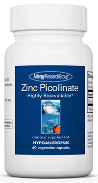 Thumbnail for Zinc Picolinate 60 Capsules Allergy Research Group Supplement - Conners Clinic