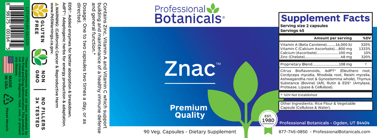 ZNAC (90C) Biotics Research Supplement - Conners Clinic